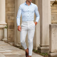 Men's Slim Fit Dress Shirt Subtle Sheen