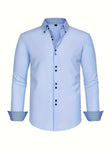 Men's Button-Down Shirt Contrast Trim