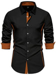Men's Slim Fit Button-Down Shirt Contrast Trim