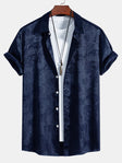 Men's Satin Paisley Shirt Short Sleeve