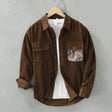 Men's Corduroy Shirt Jacket Contrast Pockets