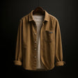 Men's Corduroy Button-Down Shirt Chest Pocket