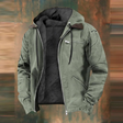 Men's Fleece-Lined Hooded Jacket Sherpa Lining