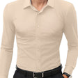 Men's Slim Fit Button-Down Shirt Long Sleeve