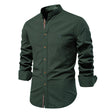 Men's Mandarin Collar Shirt Long Sleeve