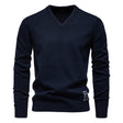 Men's Knit V-Neck Sweater Long Sleeve