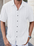 Men's Textured Knit Shirt Short Sleeve