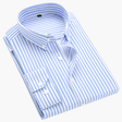 Men's Striped Button-Down Shirt Classic Collar