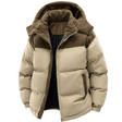 Men's Quilted Puffer Jacket Corduroy Hood