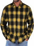 Men's Plaid Flannel Shirt Long Sleeve Relaxed Fit