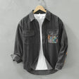 Men's Corduroy Shirt Jacket Contrast Pockets