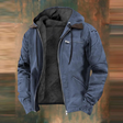 Men's Fleece-Lined Hooded Jacket Sherpa Lining