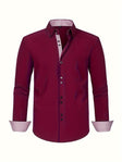 Men's Button-Down Shirt Contrast Trim