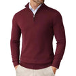 Men's Quarter Zip Knit Sweater Long Sleeve