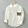Men's Corduroy Shirt Jacket Contrast Pockets
