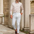 Men's Slim Fit Dress Shirt Subtle Sheen