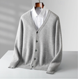 Men's Knit Cardigan V-Neck Button Front