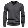 Men's Knit V-Neck Sweater Long Sleeve