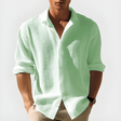 Men's Textured Long Sleeve Shirt Classic Collar