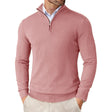 Men's Quarter Zip Knit Sweater Long Sleeve
