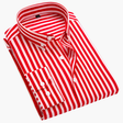 Men's Striped Button-Down Shirt Classic Collar