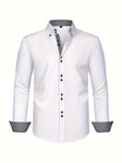 Men's Button-Down Shirt Contrast Trim