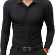Men's Slim Fit Button-Down Shirt Long Sleeve