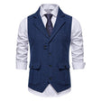 Men's Herringbone Tweed Vest Notch Lapel