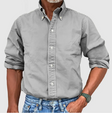 Men's Button-Down Shirt Long Sleeve Straight Fit