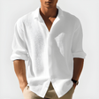 Men's Textured Long Sleeve Shirt Classic Collar
