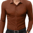 Men's Slim Fit Button-Down Shirt Long Sleeve
