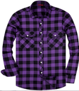 Men's Plaid Flannel Shirt Long Sleeve Relaxed Fit