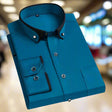 Men's Slim Fit Dress Shirt Contrast Collar