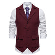 Men's Herringbone Tweed Vest Notch Lapel