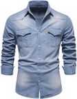 Men's Denim Shirt Chest Pockets