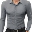 Men's Slim Fit Button-Down Shirt Long Sleeve