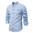 Men's Mandarin Collar Shirt Long Sleeve