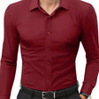 Men's Slim Fit Button-Down Shirt Long Sleeve