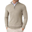 Men's Quarter Zip Knit Sweater Long Sleeve