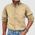 Men's Button-Down Shirt Long Sleeve Straight Fit
