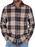 Men's Plaid Flannel Shirt Long Sleeve Relaxed Fit