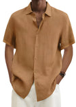 Men's Linen Short Sleeve Shirt Classic Fit