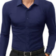 Men's Slim Fit Button-Down Shirt Long Sleeve