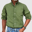 Men's Button-Down Shirt Long Sleeve Straight Fit