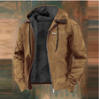 Men's Fleece-Lined Hooded Jacket Sherpa Lining