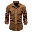 Men's Corduroy Shirt Chest Pockets