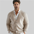 Men's Knit Cardigan V-Neck Button Front