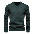 Men's Knit V-Neck Sweater Long Sleeve