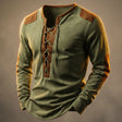 Kenneth | Rugged Lace-Up Henley Shirt