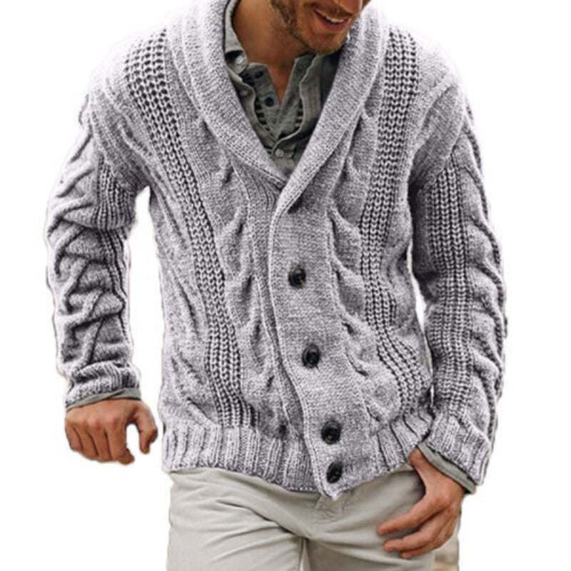 Henry | Cozy Cable Knit Shawl-Collar Cardigan - Valereo
